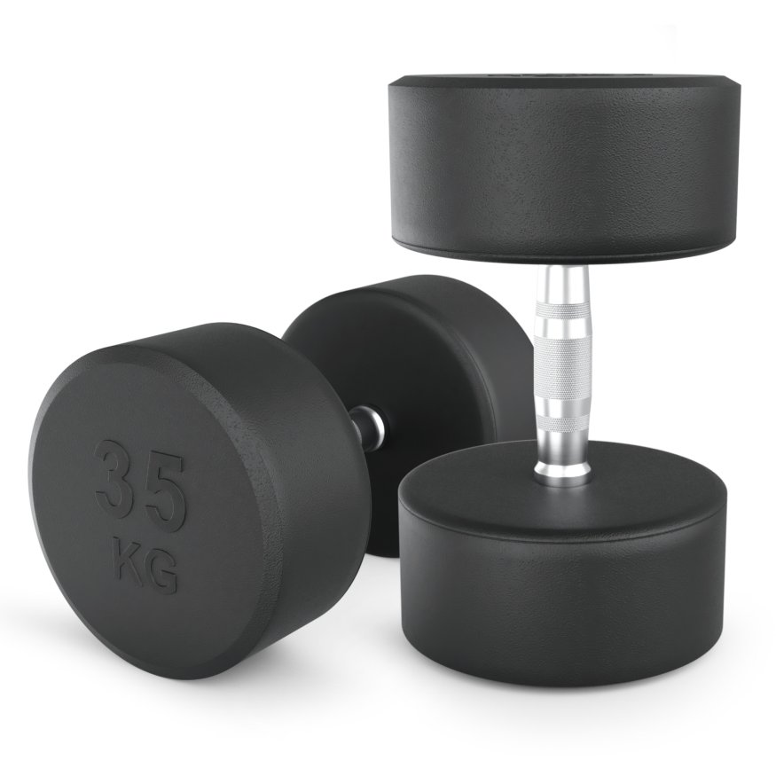 Гантель UNIX Fit PRO круглая обрезиненная 35 кг, 2 шт.