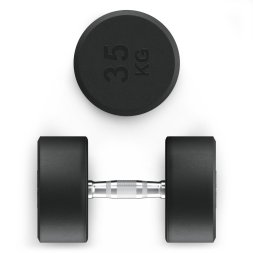 Гантель UNIX Fit PRO круглая обрезиненная 35 кг, 2 шт.