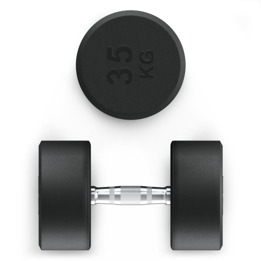 Гантель UNIX Fit PRO круглая обрезиненная 35 кг, 2 шт.