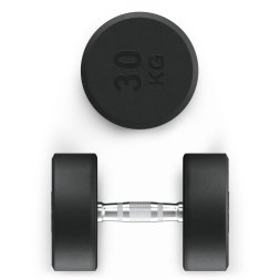 Гантель UNIX Fit PRO круглая обрезиненная 30 кг, 2 шт.