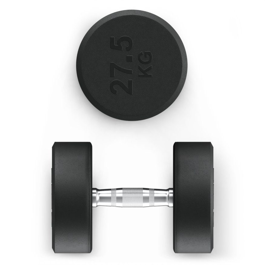 Гантель UNIX Fit PRO круглая обрезиненная 27,5 кг, 2 шт.