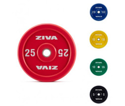 Диск обрезиненный Ziva 25 кг (красный)
