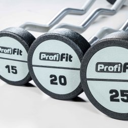 Набор изогнутых полиуретановых штанг LEVEL (шаг 5 кг, 5 шт) PROFI-FIT 10-30 кг