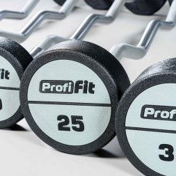 Набор изогнутых полиуретановых штанг LEVEL (шаг 5 кг, 5 шт) PROFI-FIT 10-30 кг