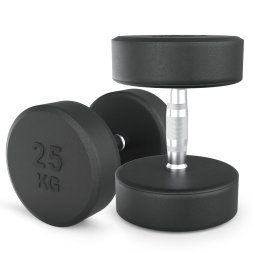 Гантель UNIX Fit PRO круглая обрезиненная 25 кг, 2 шт.