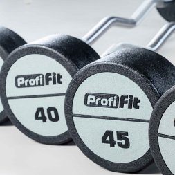 Набор изогнутых полиуретановых штанг LEVEL (шаг 5 кг, 5 шт) PROFI-FIT 35-55 кг