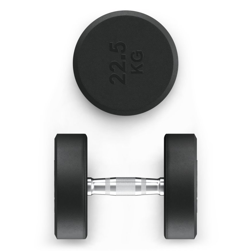 Гантель UNIX Fit PRO круглая обрезиненная 22,5 кг, 2 шт.