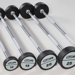 Набор прямых полиуретановых штанг LEVEL (шаг 5 кг, 5 шт) PROFI-FIT 10-30 кг