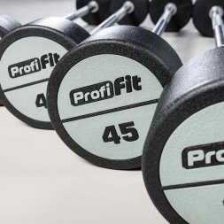 Набор прямых полиуретановых штанг LEVEL (шаг 5 кг, 5 шт) PROFI-FIT 35-55 кг
