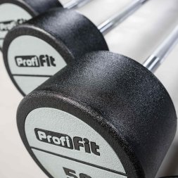 Набор прямых полиуретановых штанг LEVEL (шаг 5 кг, 5 шт) PROFI-FIT 35-55 кг