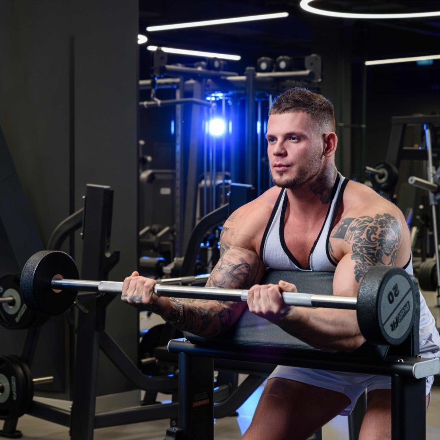 Набор прямых полиуретановых штанг LEVEL (шаг 5 кг, 5 шт) PROFI-FIT 35-55 кг