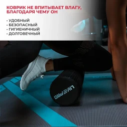 Гимнастический коврик LIVEPRO NBR Sports Mat 185 х 80 х 1 см, серый/синий