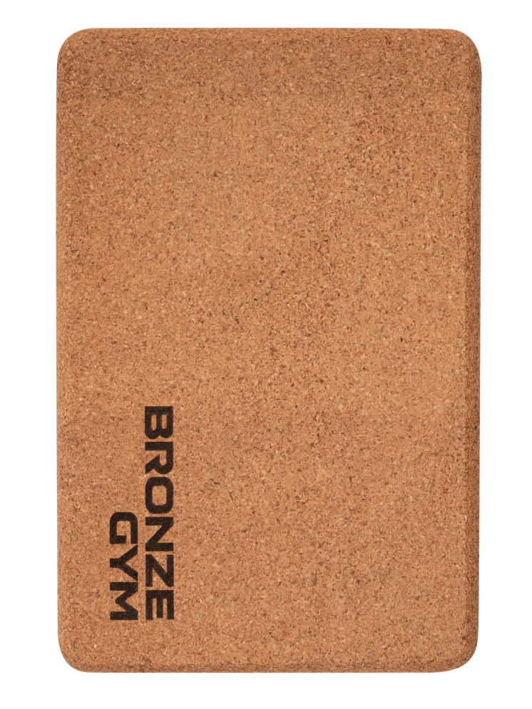 Блок для йоги BRONZE GYM, 23х15х7, 5 см., пробка