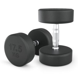 Гантель UNIX Fit PRO круглая обрезиненная 17,5 кг, 2 шт.