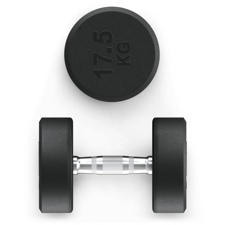 Гантель UNIX Fit PRO круглая обрезиненная 17,5 кг, 2 шт.