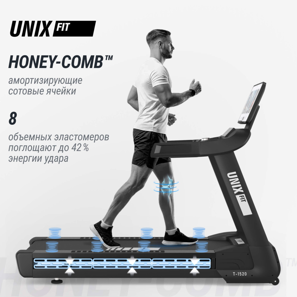 Беговая дорожка UNIX Fit T-1520 PRO (21" TFT)