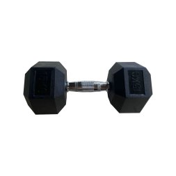 Обрезиненная гексагональная гантель INEX Hex Dumbbell 9 кг, черный, 1 шт