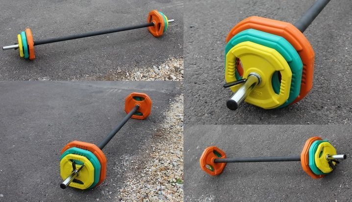 Штанга для аэробики и комплект дисков (1,25-2,5-5 кг) PROFI-FIT