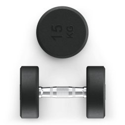 Гантель UNIX Fit PRO круглая обрезиненная 15 кг, 2 шт.