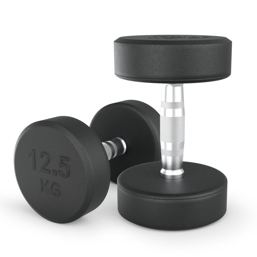 Гантель UNIX Fit PRO круглая обрезиненная 12,5 кг, 2 шт.