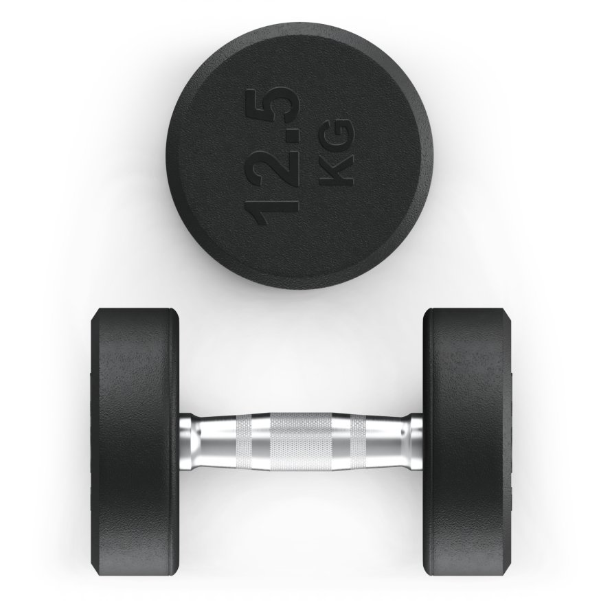 Гантель UNIX Fit PRO круглая обрезиненная 12,5 кг, 2 шт.