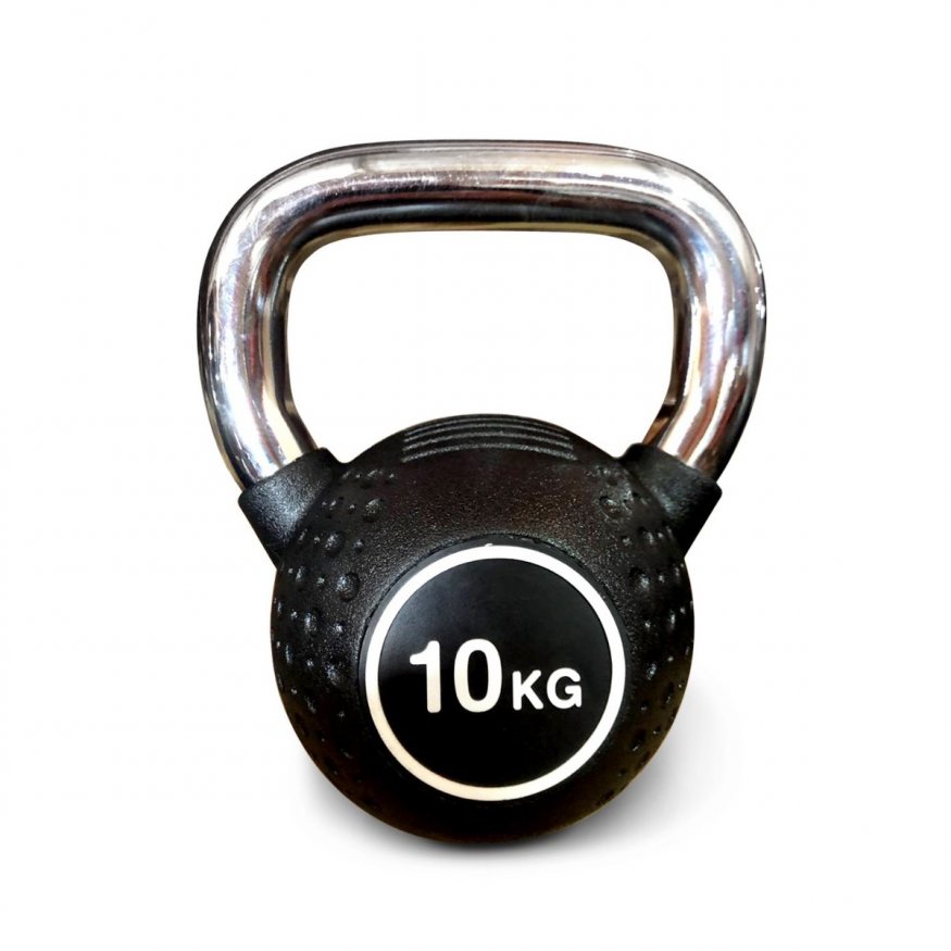 Гиря полиуретановая с хромированной ручкой Protrain KB2015-10