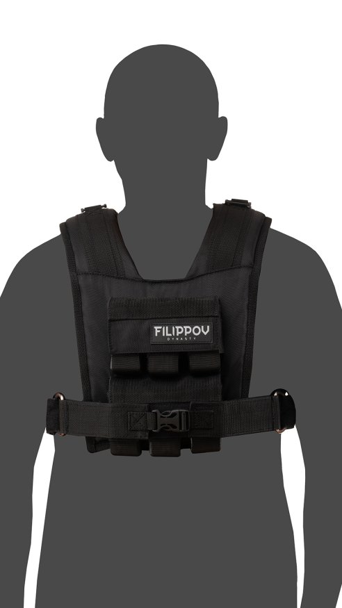 Жилет-утяжелитель Hard Training FILIPPOV 13кг (черный) 13 кг