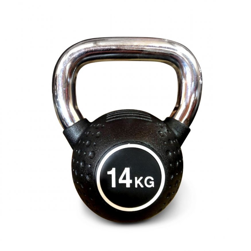 Гиря полиуретановая с хромированной ручкой Protrain KB2015-14