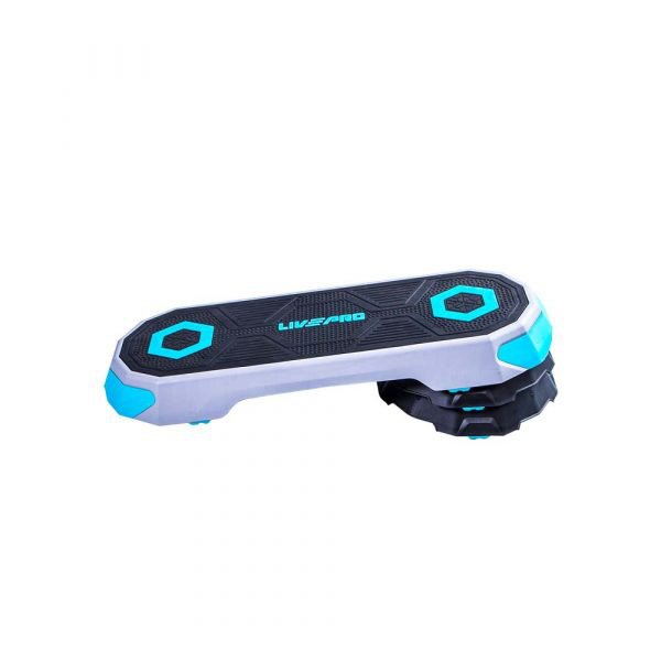 Степ-платформа LIVEPRO Step платформа, две ножки, черный/синий