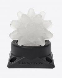 Массажный мяч с подставкой RUMBLEROLLER Original Beastie Ball жесткий, салатовый