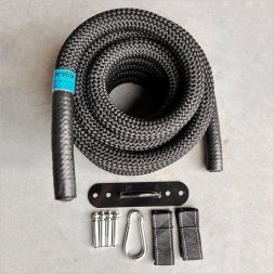 Тренировочный канат AEROBIS Battle Rope V2 длина 10 м, диаметр 40 мм, вес 9,4 кг, черный