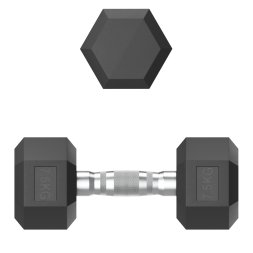 Гантель гексагональная UNIX Fit обрезиненная 7,5 кг, 2 шт.