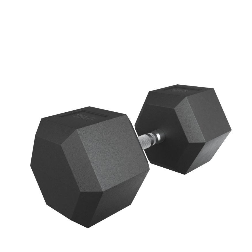 Гантель гексагональная UNIX Fit обрезиненная 50 кг, 2 шт.