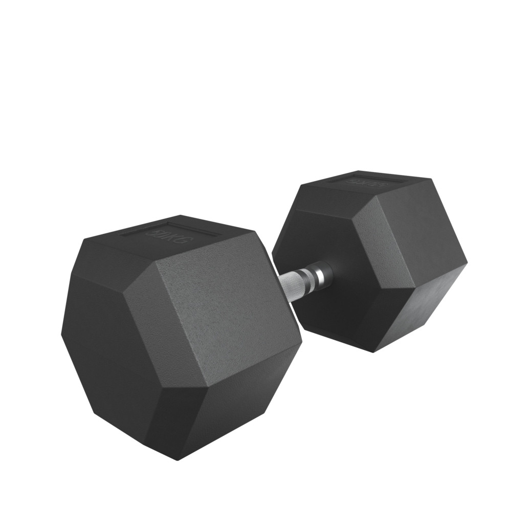 Гантель гексагональная UNIX Fit обрезиненная 50 кг, 2 шт.