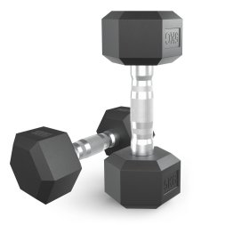 Гантель гексагональная UNIX Fit обрезиненная 5 кг, 2 шт.