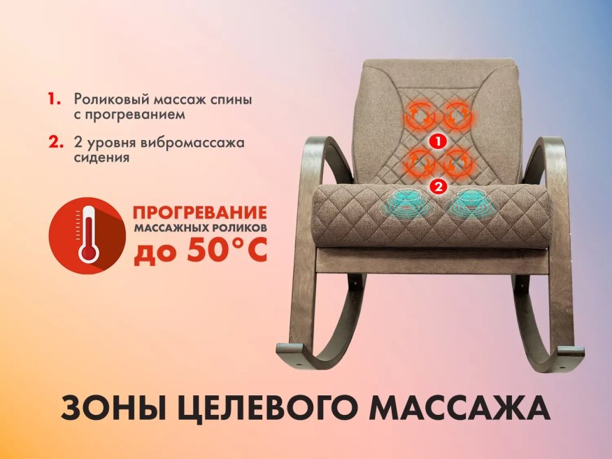 Массажное кресло качалка FUJIMO CAROLINE F2001 TCF Капучино