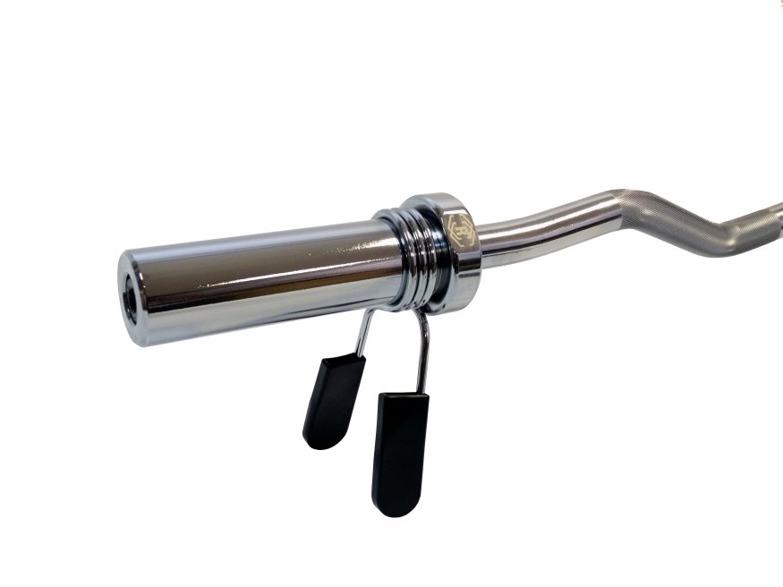 Гриф олимпийский слабоизогнутый хромированный 47&amp;quot; REBEL с замками