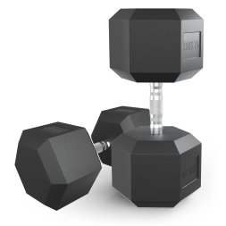 Гантель гексагональная UNIX Fit обрезиненная 47,5 кг, 2 шт.