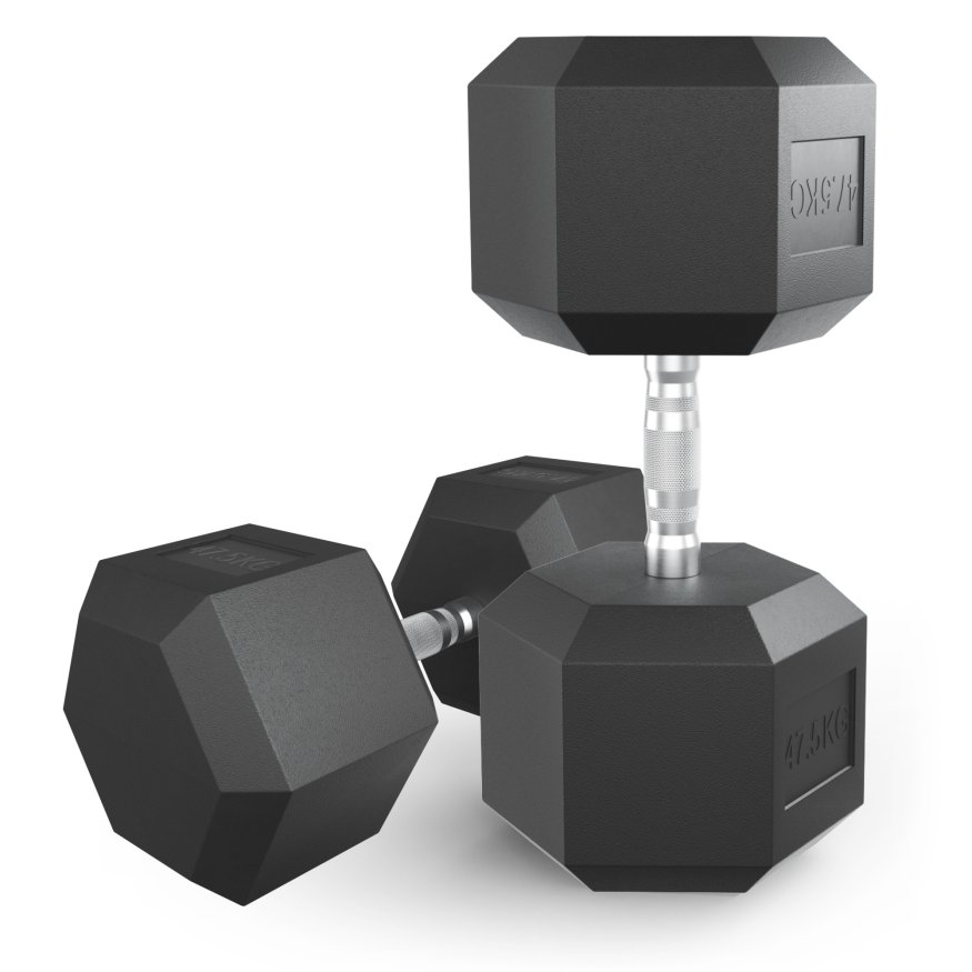 Гантель гексагональная UNIX Fit обрезиненная 47,5 кг, 2 шт.