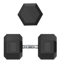 Гантель гексагональная UNIX Fit обрезиненная 47,5 кг, 2 шт.