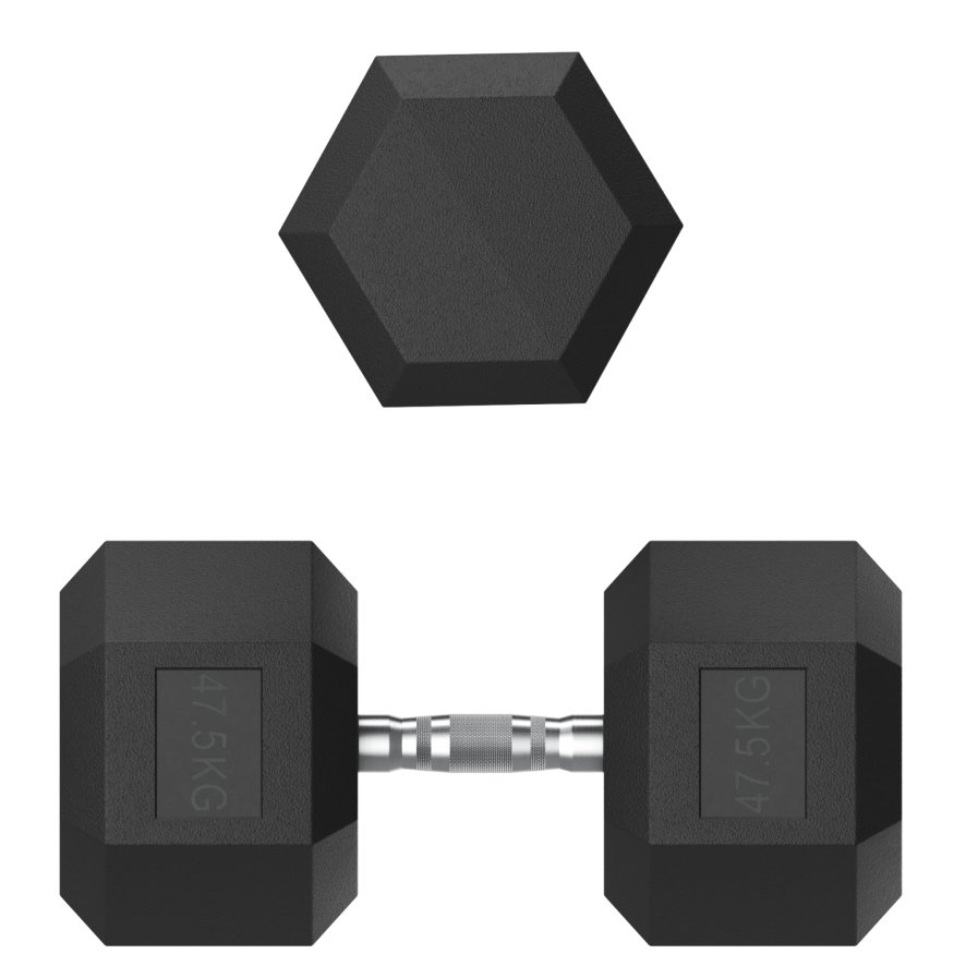 Гантель гексагональная UNIX Fit обрезиненная 47,5 кг, 2 шт.