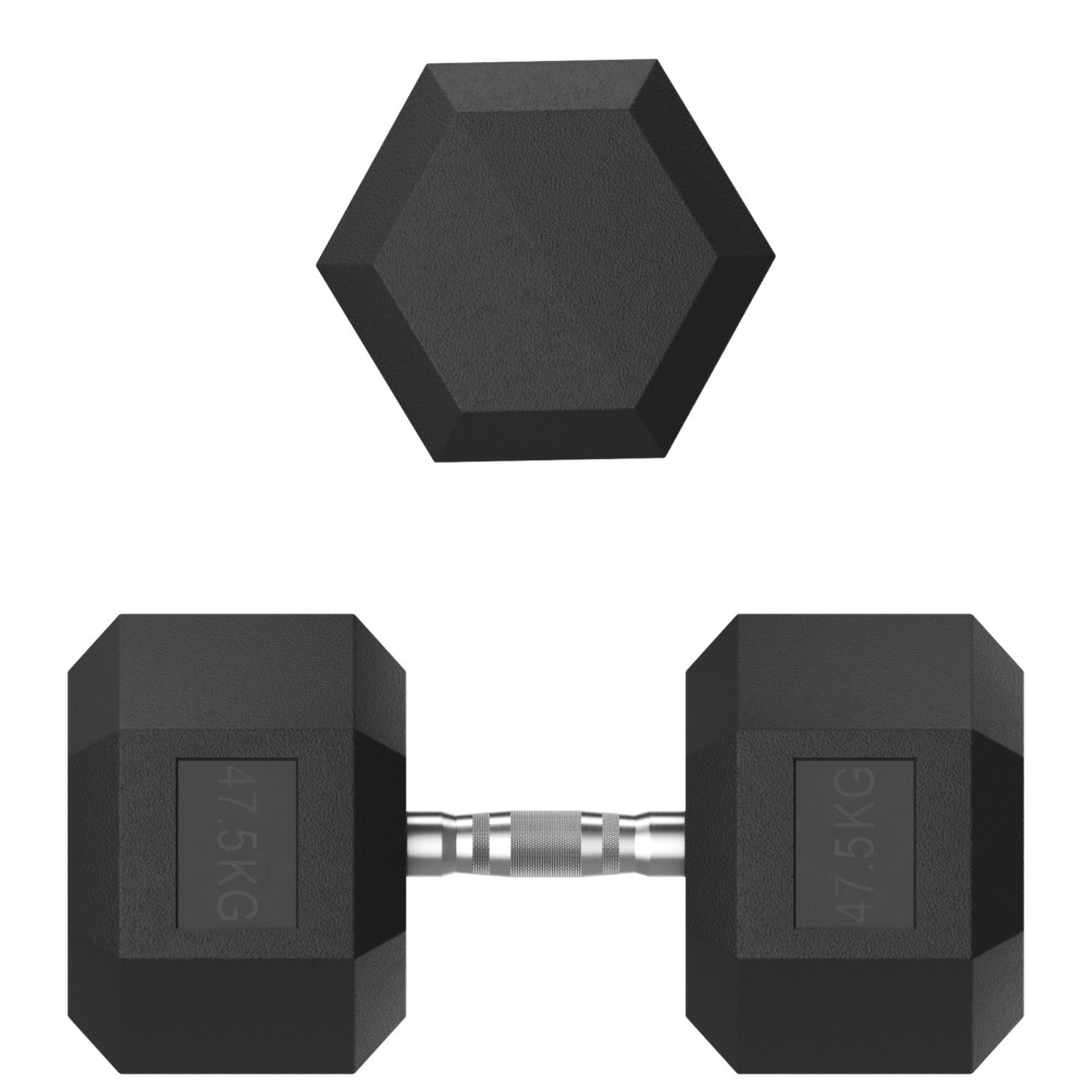 Гантель гексагональная UNIX Fit обрезиненная 47,5 кг, 2 шт.