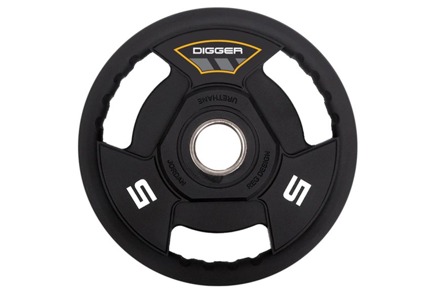 Диск олимпийский полиуретановый 3-х хватовый 5кг Hasttings Digger HD51C3A-5