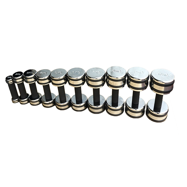 Набор хромированных гантелей Smith DB126 с обрезиненной рукояткой (пара) от 1 до 10кг, с шагом 1кг