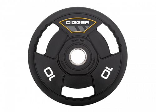 Диск олимпийский полиуретановый 3-х хватовый 10кг Hasttings Digger HD51C3A-10