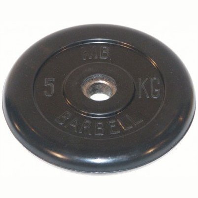 Блин &amp;quot;Стандарт&amp;quot; обрезиненный черный MB 5 кг ф50 мм