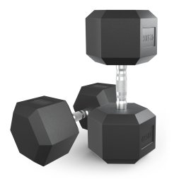 Гантель гексагональная UNIX Fit обрезиненная 42,5 кг, 2 шт.