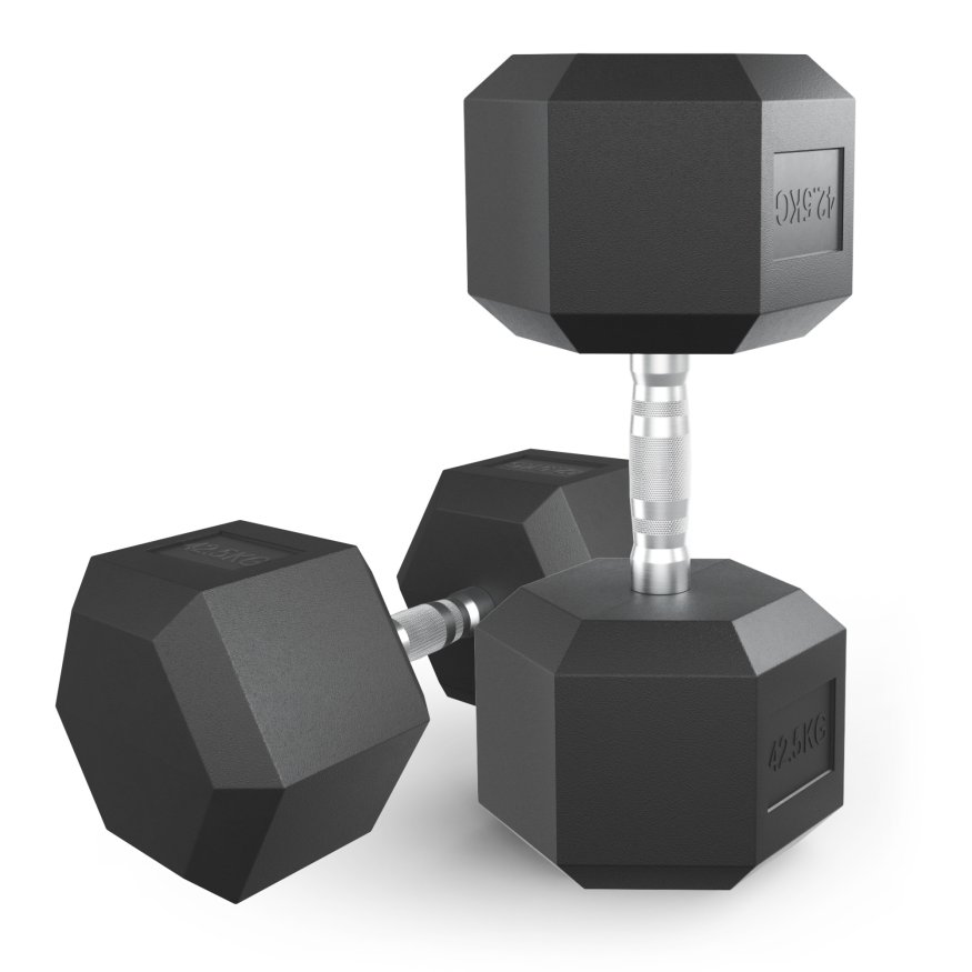 Гантель гексагональная UNIX Fit обрезиненная 42,5 кг, 2 шт.