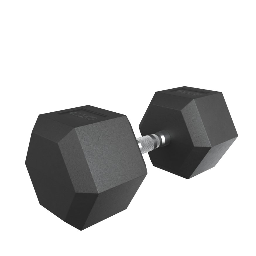 Гантель гексагональная UNIX Fit обрезиненная 42,5 кг, 2 шт.