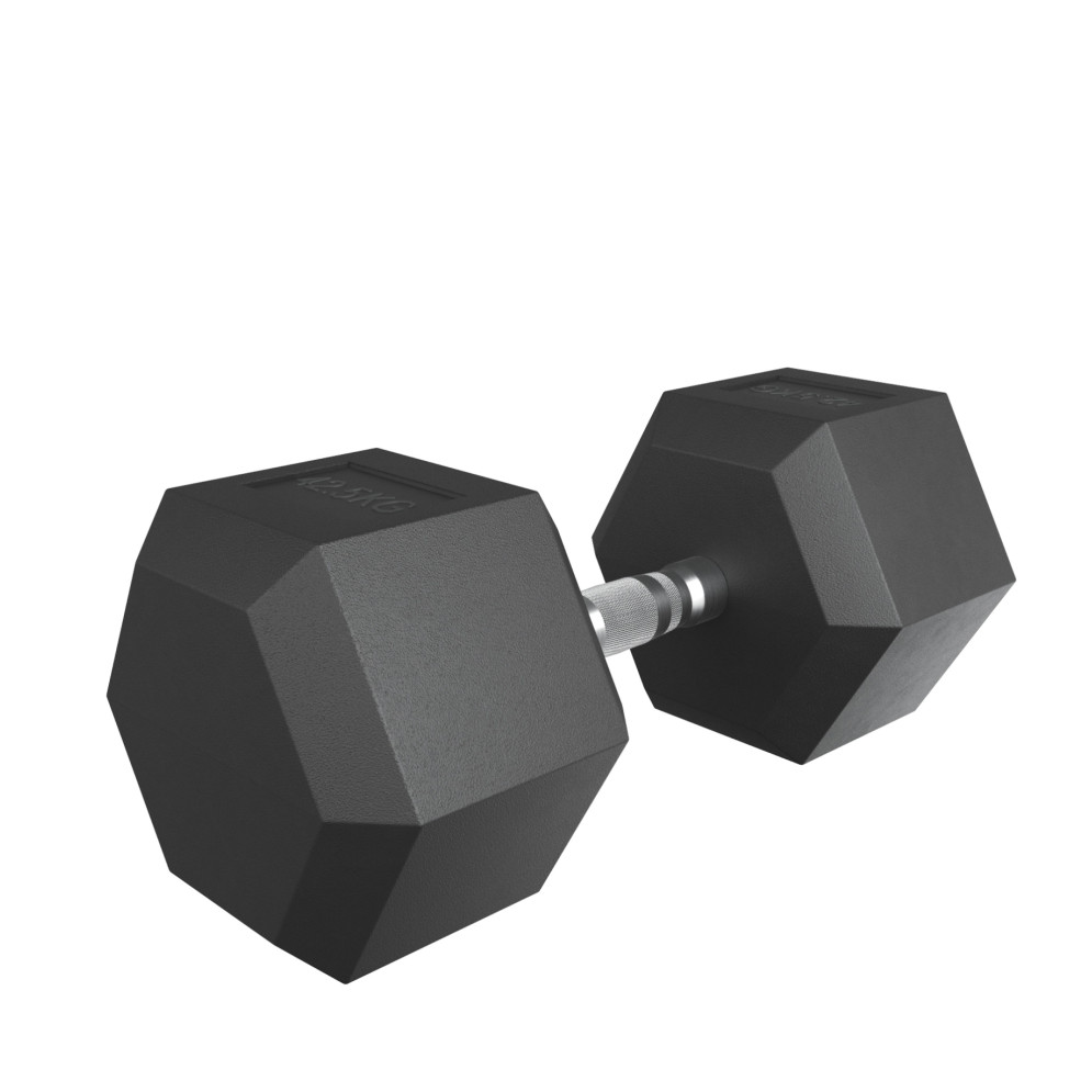 Гантель гексагональная UNIX Fit обрезиненная 42,5 кг, 2 шт.